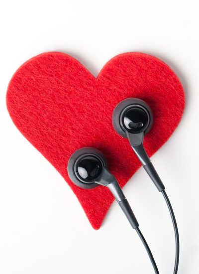 heart, earphones, object